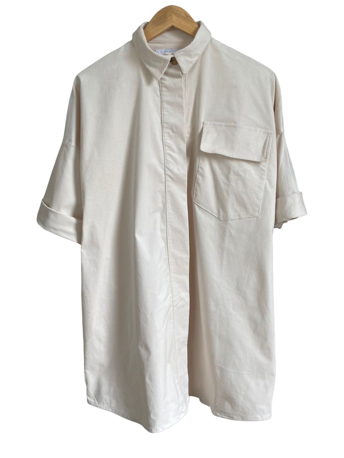 Long shirt Lirica corduroy raw