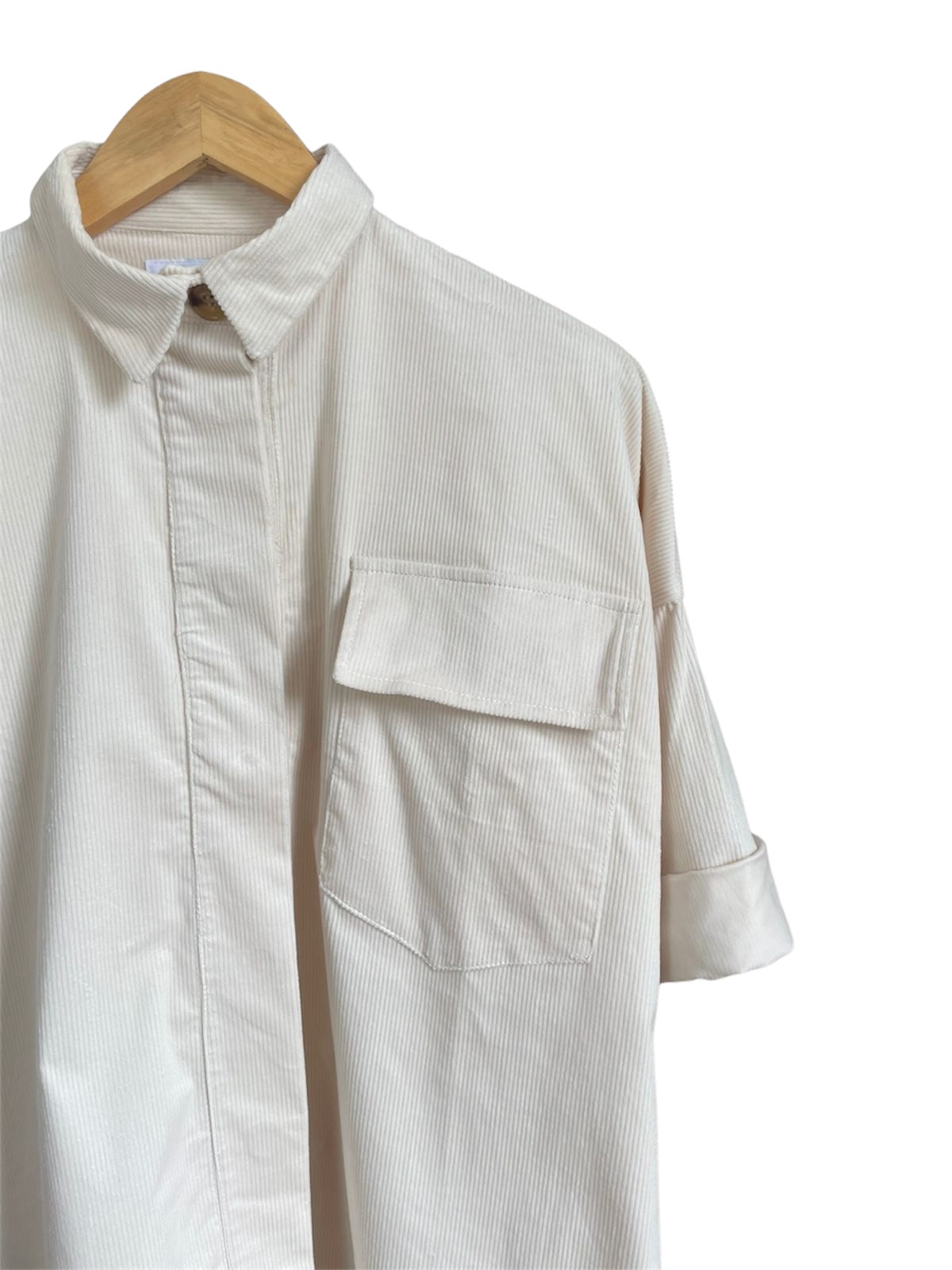 Long shirt Lirica corduroy raw