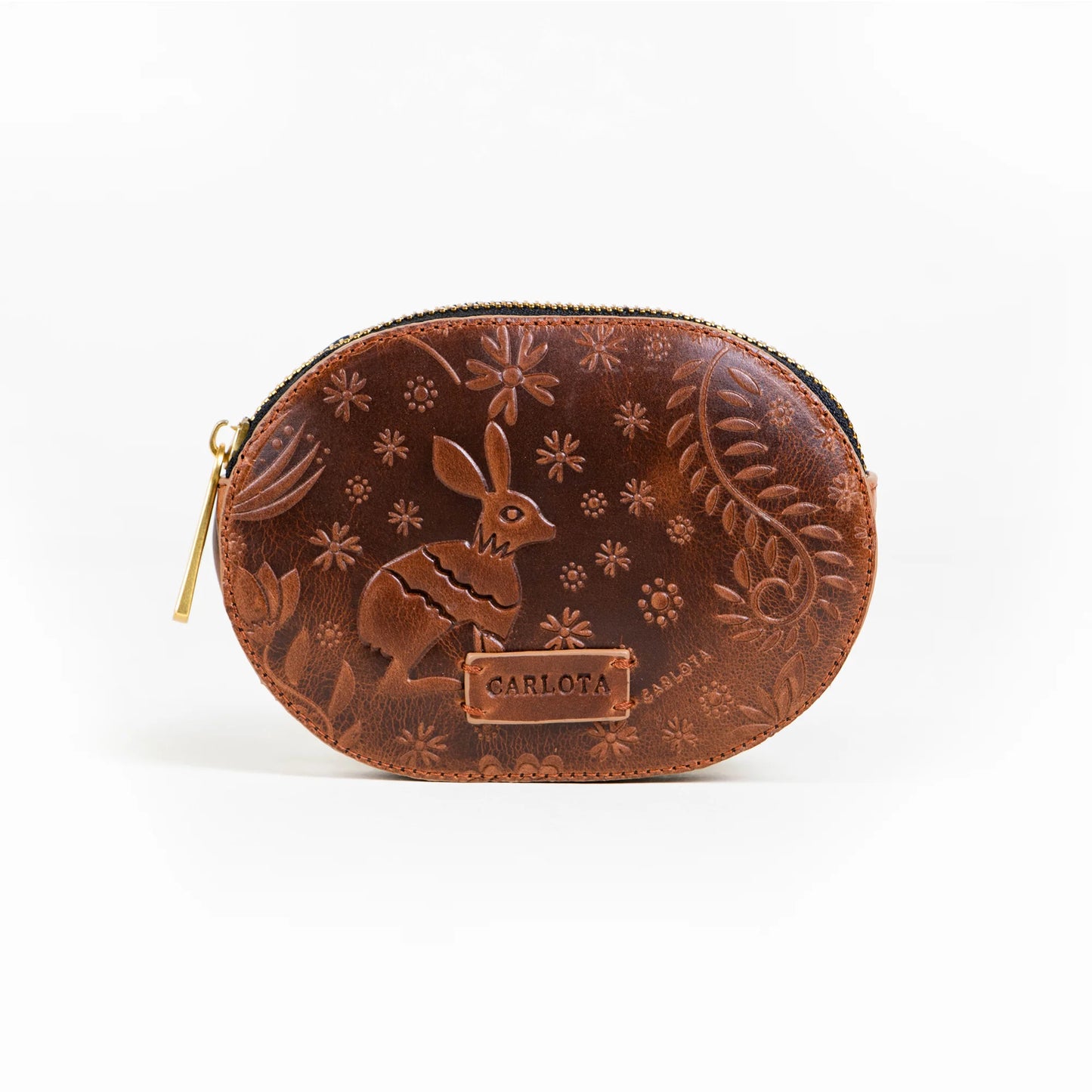 Oval Coin Purse Liebre Tobacco