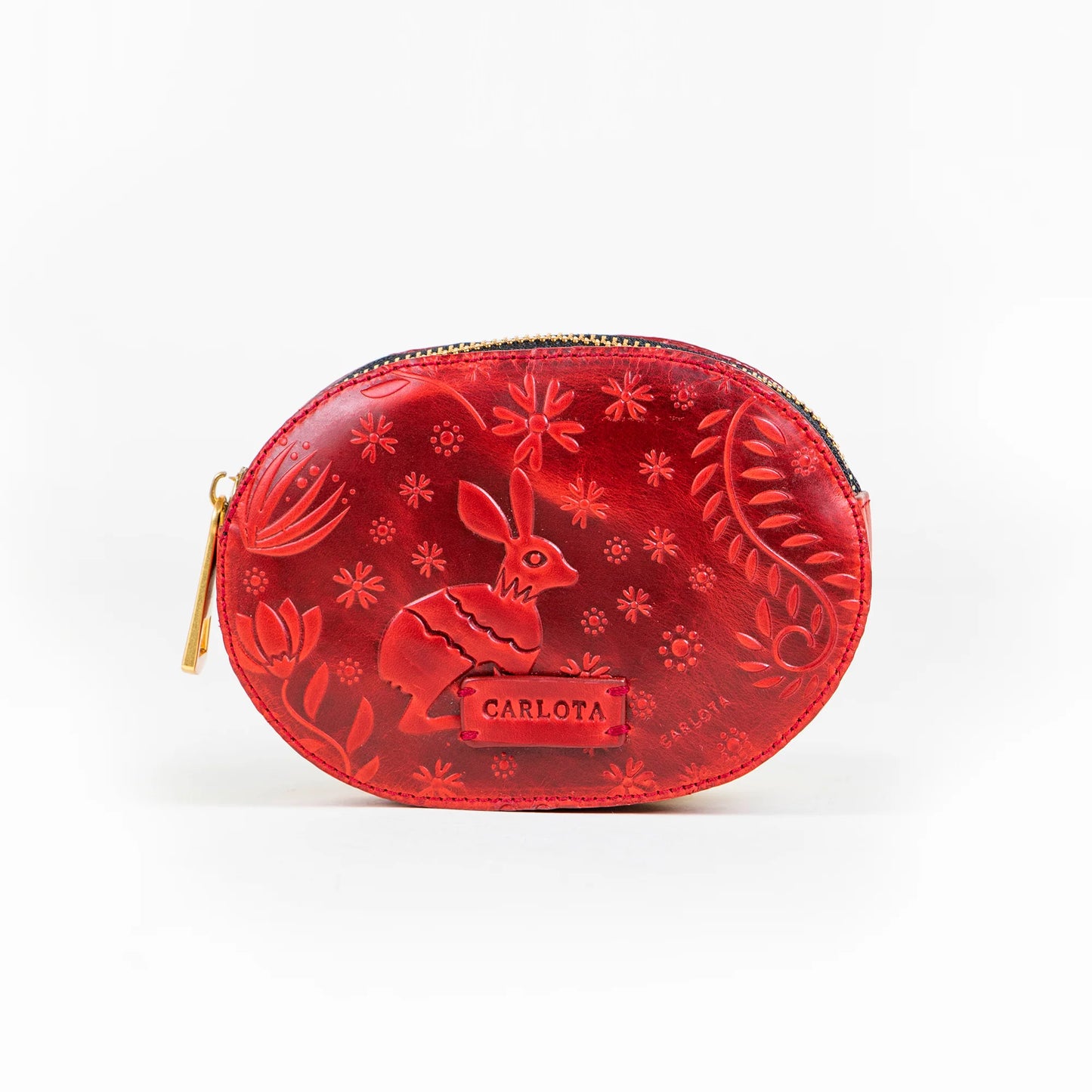 Oval Coin Purse Liebre Red