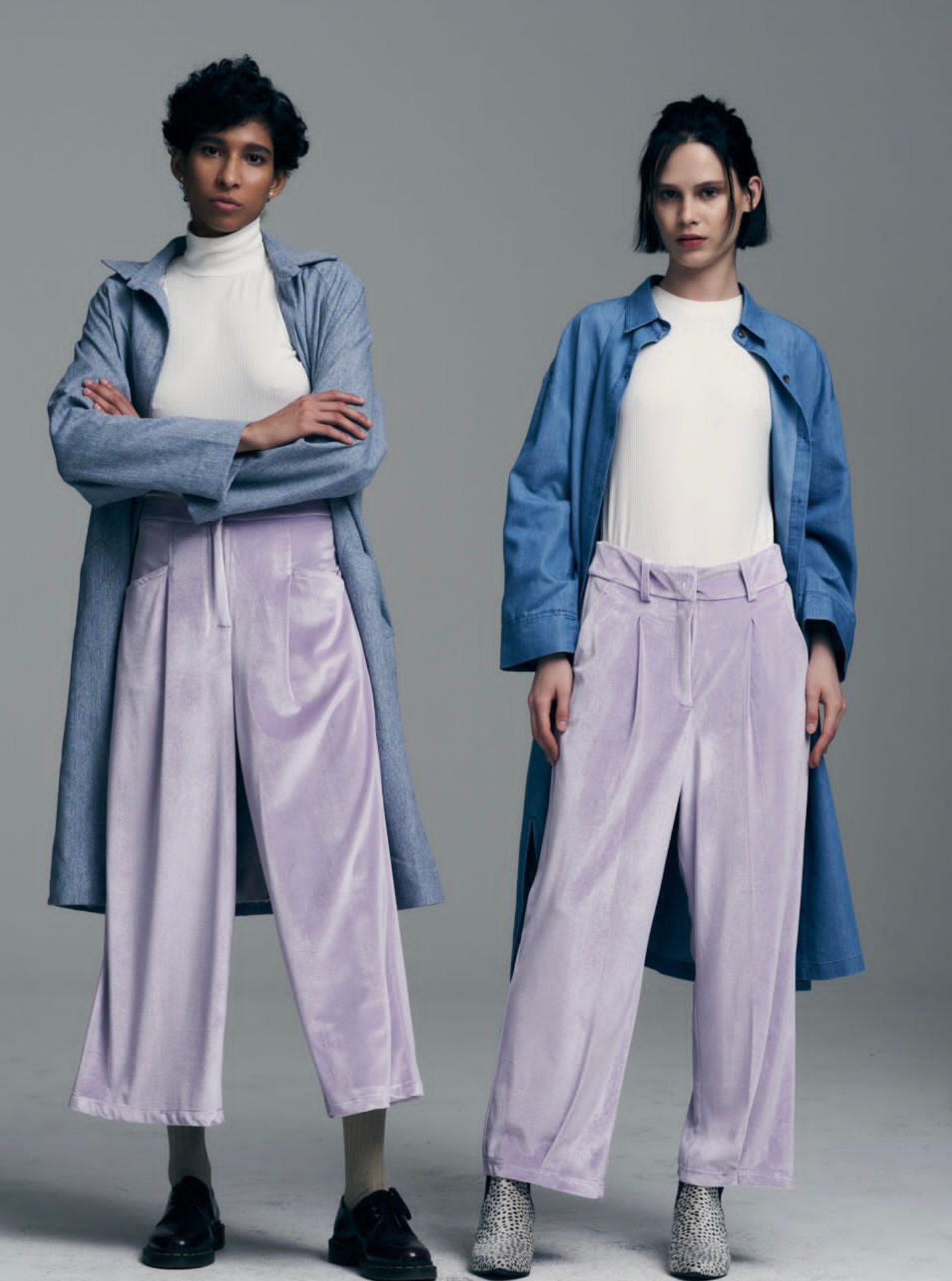 Pant Culotte Violeta Velvet Lilac