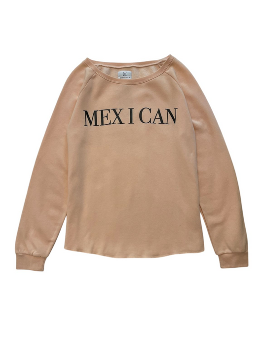 Hoodie women’s wave wash crew blush MEX I CAN