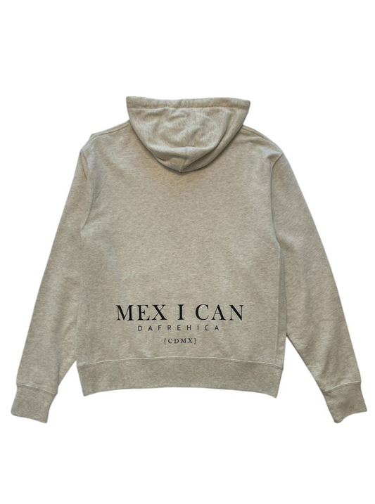 Hoodie unisex Terry pullover oatmeal MEX I CAN 2