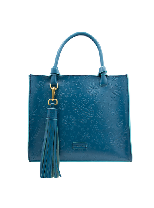 Mini tote Liebre blue