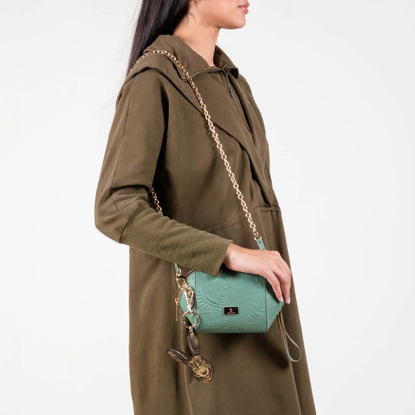 Crossbody Liebre Chain Green CC454