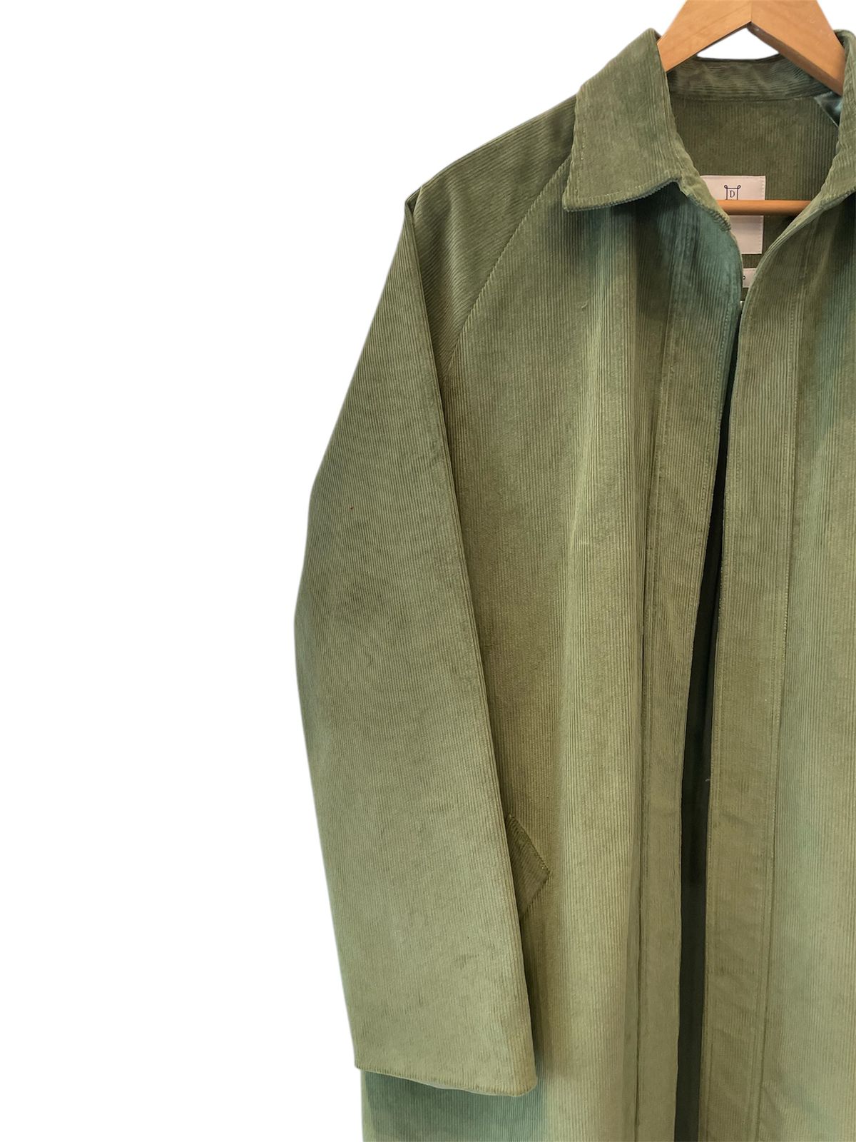 Maxi coat Olethea corduroy fern green