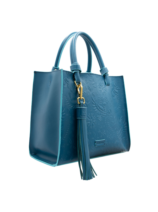 Mini tote Liebre blue