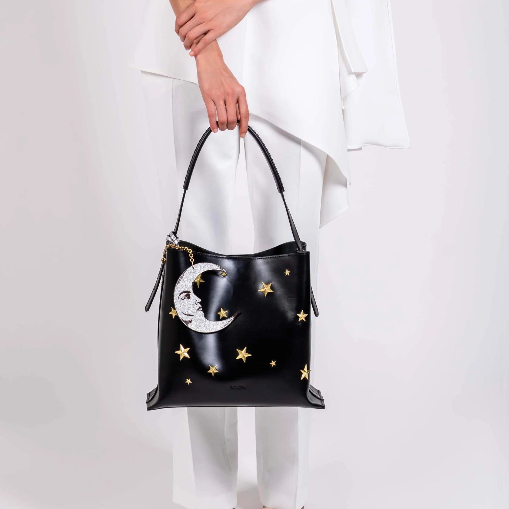 Hobo Bag Luna y Estrella Black CC464