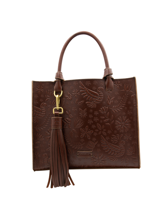 Mini tote Liebre tobacco