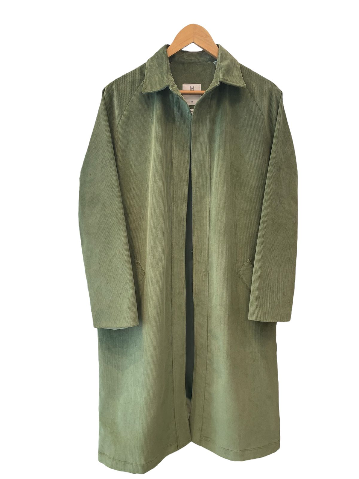 Maxi coat Olethea corduroy fern green