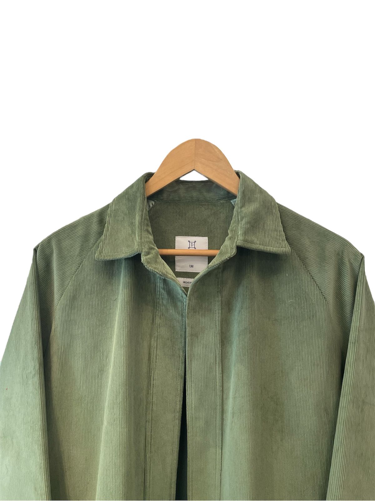 Maxi coat Olethea corduroy fern green