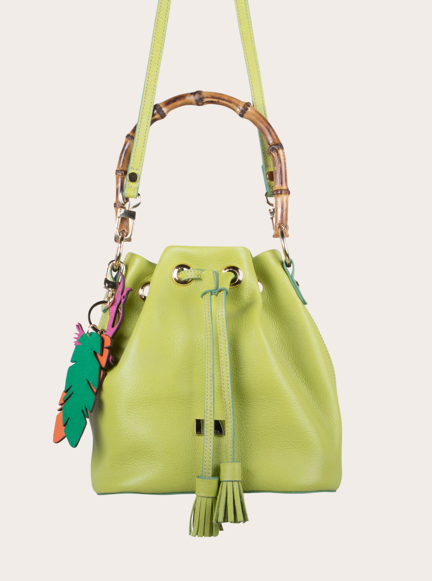 Bucket bag Flamingo lemon