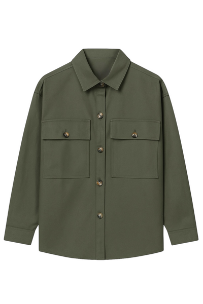 Jacket Gadea Olive Buttons