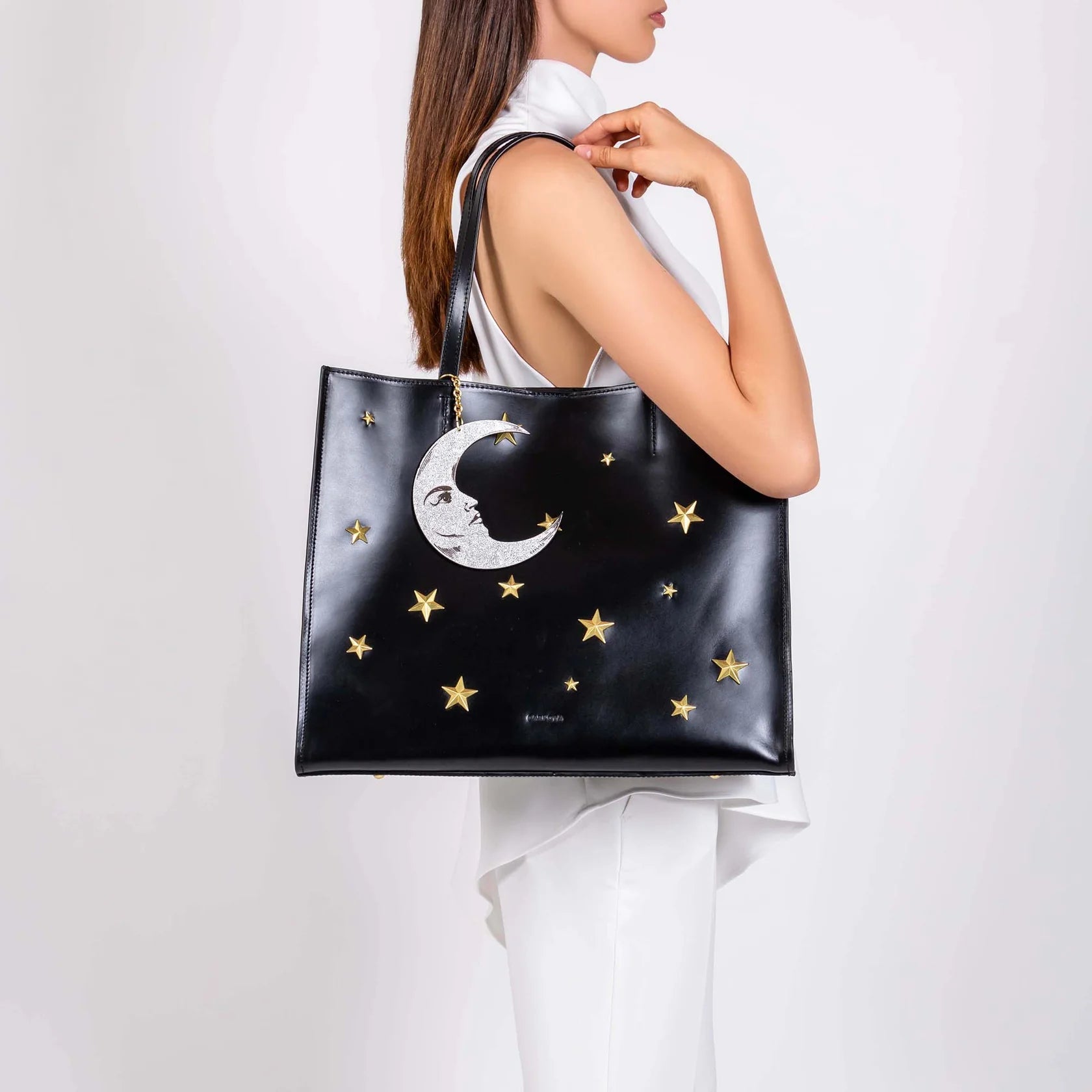 Tote XL Luna y Estrella Black CC467