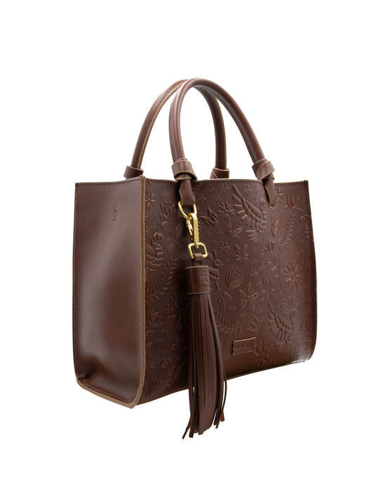 Mini tote Liebre tobacco