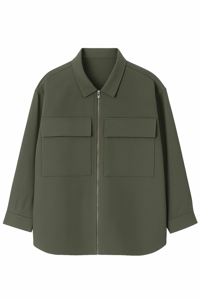 Jacket Gadea Olive Zipper