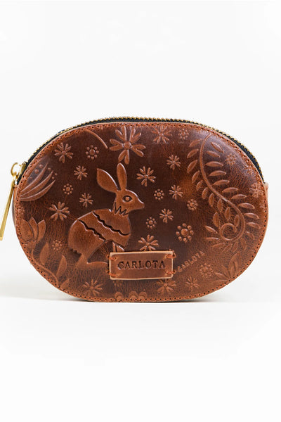 Oval Coin Purse Liebre Tobacco