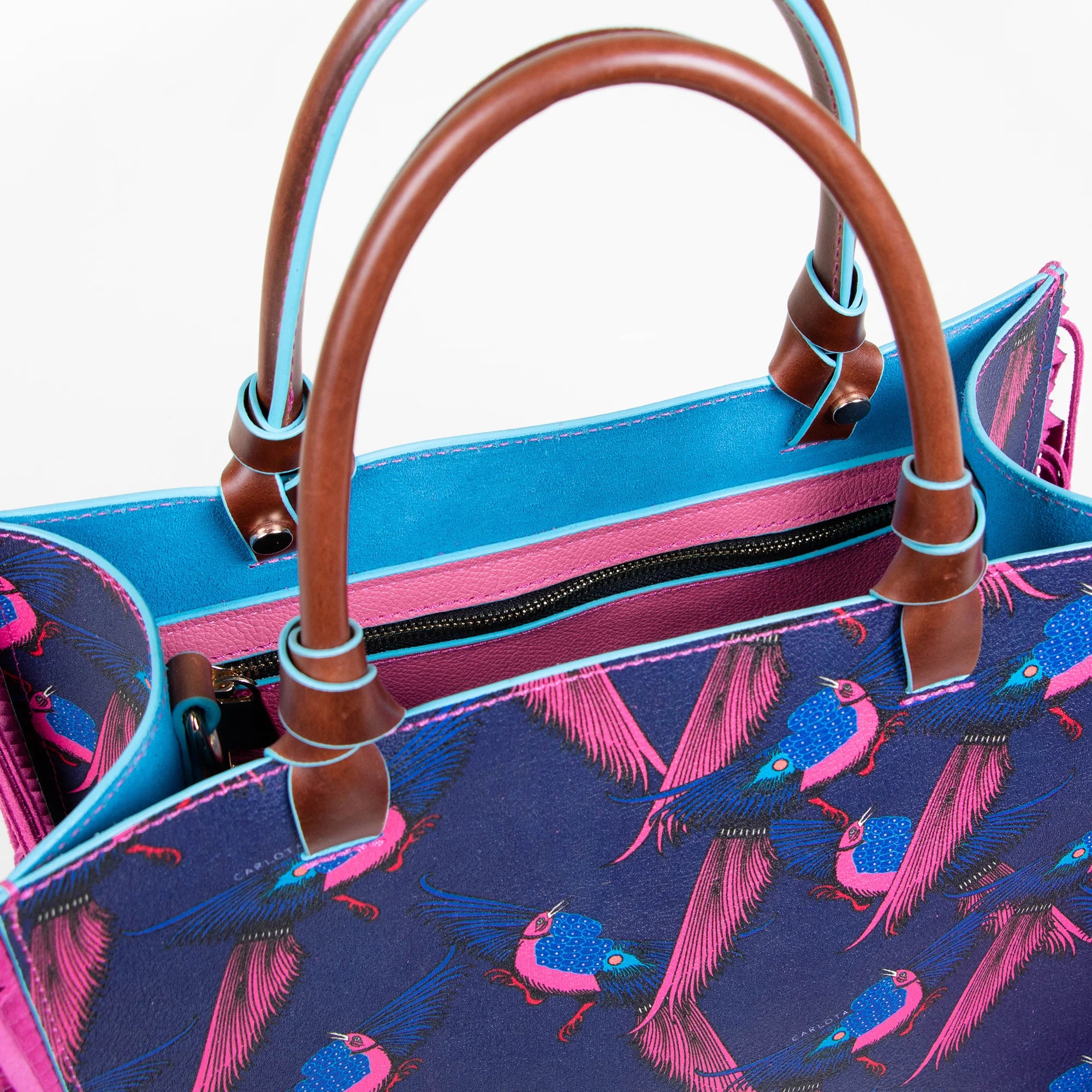 Mini Tote Faisan Print