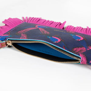 Mini Clutch Faisan Print. CC398