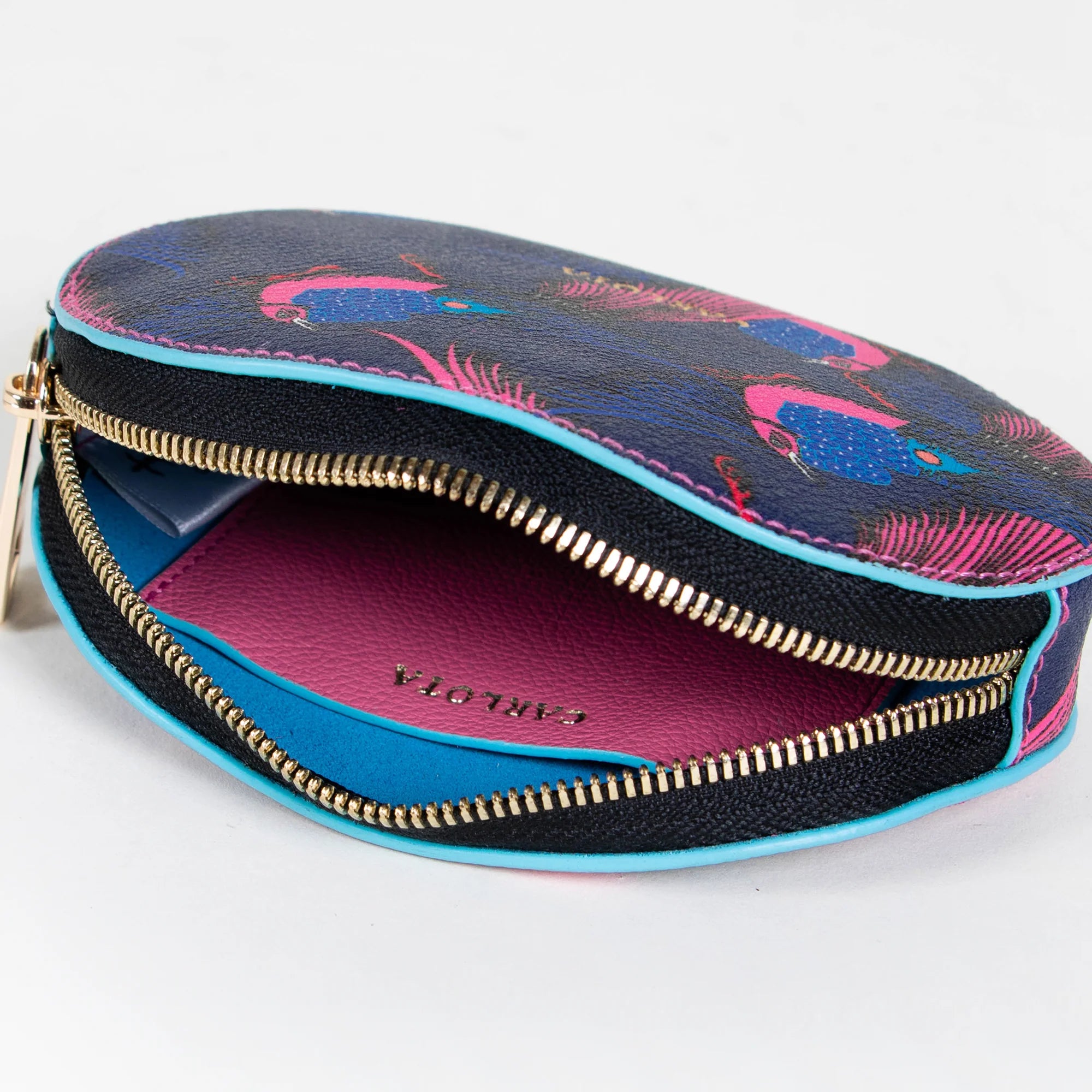 Oval Coin Purse Faisan Print