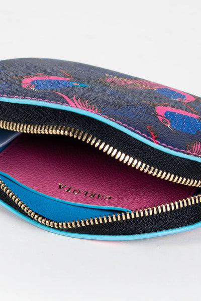 Oval Coin Purse Faisan Print