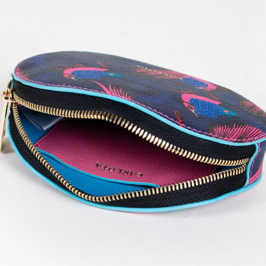 Oval Coin Purse Faisan Print