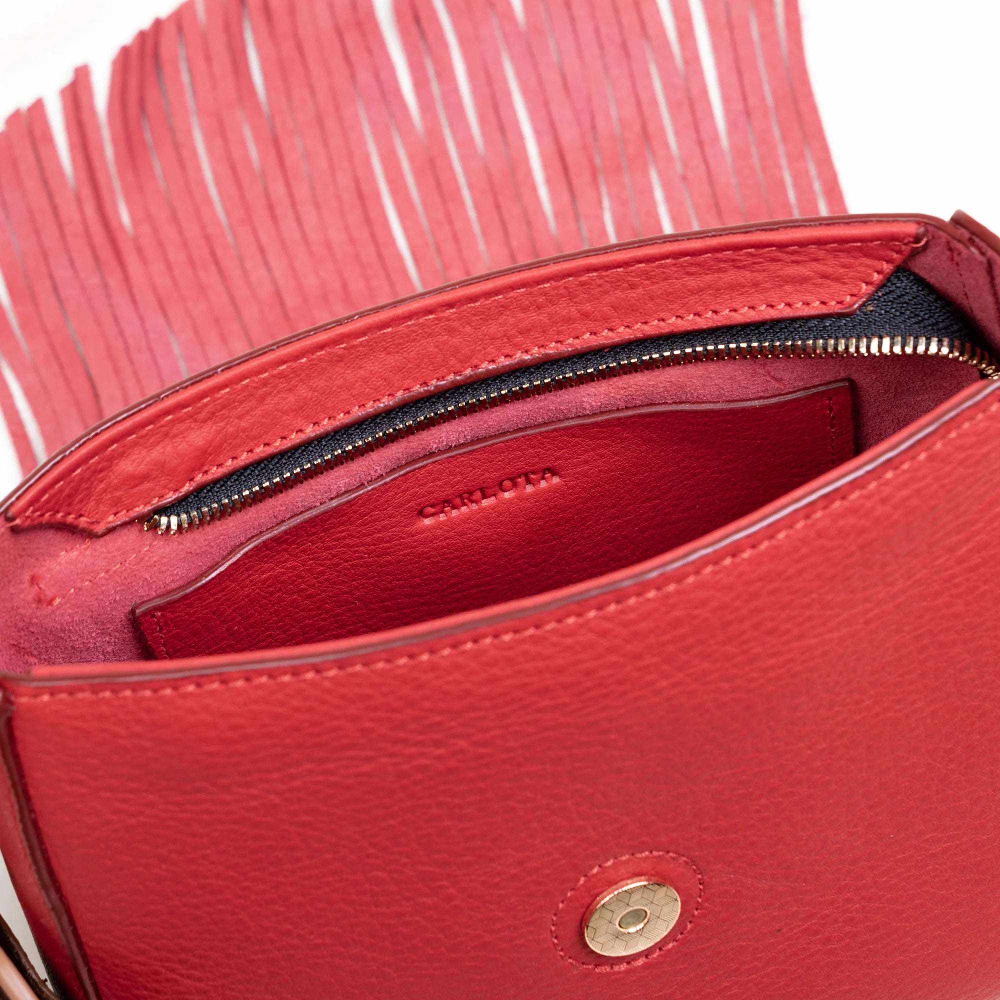 Crossbody Pajarito Fringe Red