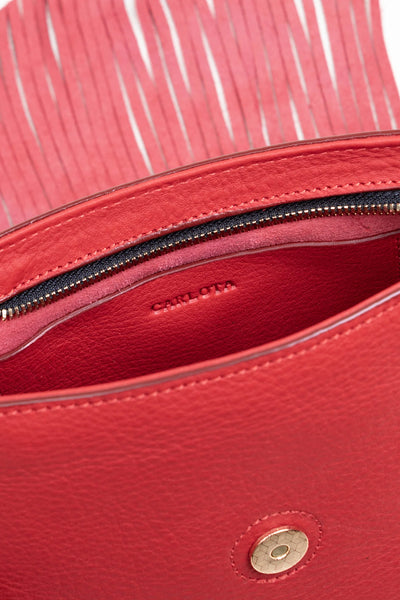 Crossbody Pajarito Fringe Red