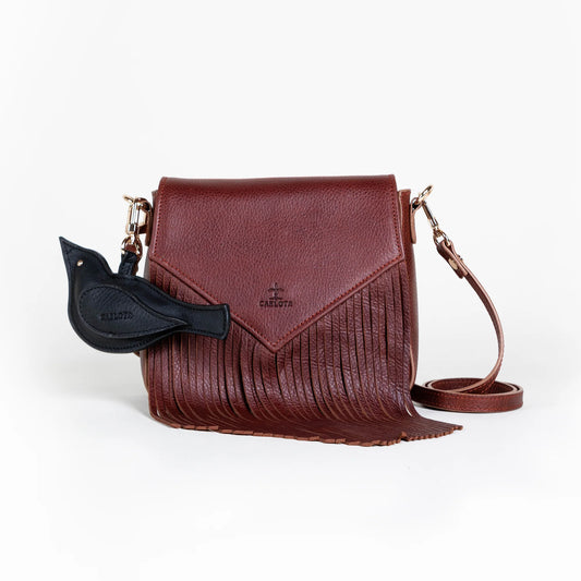 Crossbody Pajarito Fringe Tobacco