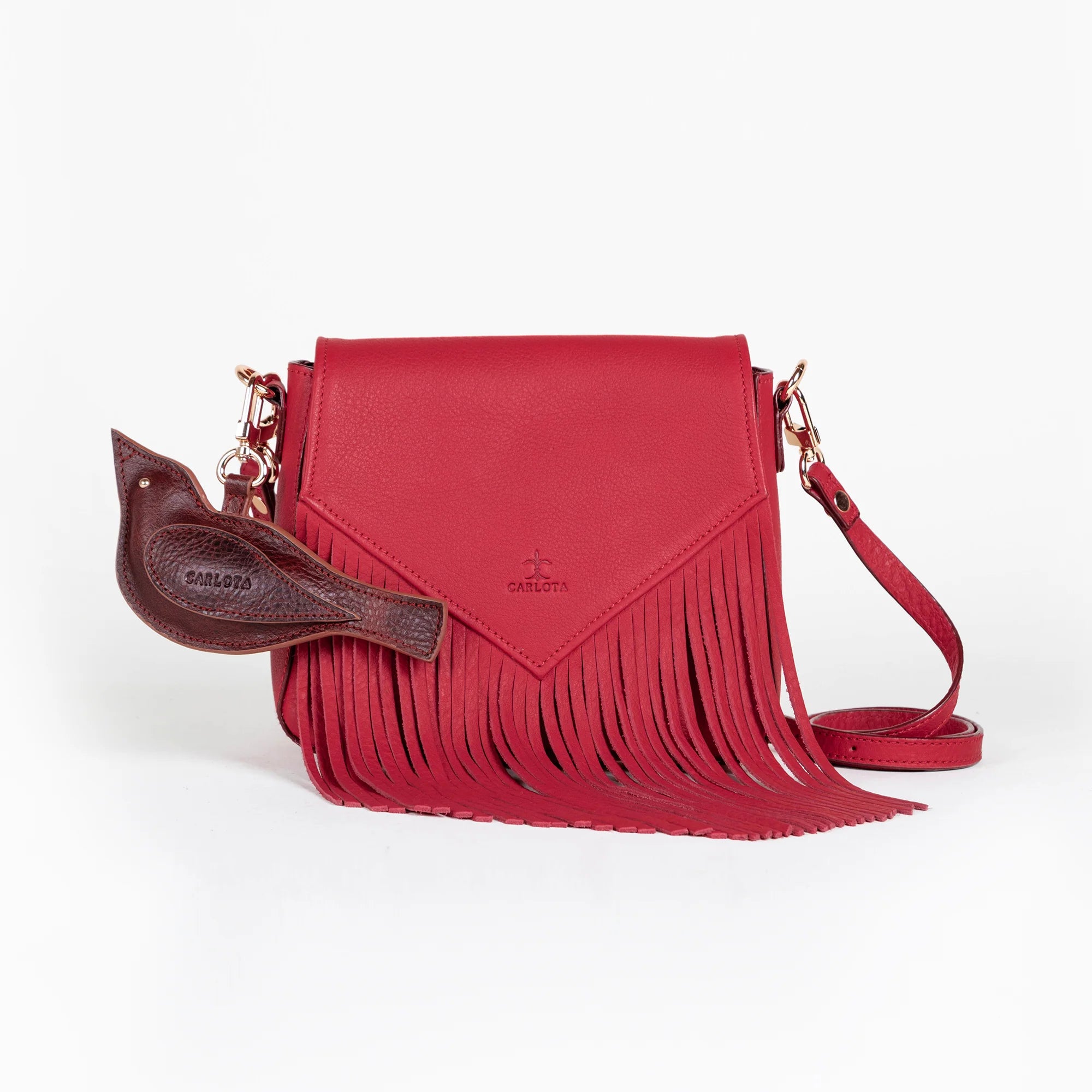 Crossbody Pajarito Fringe Red