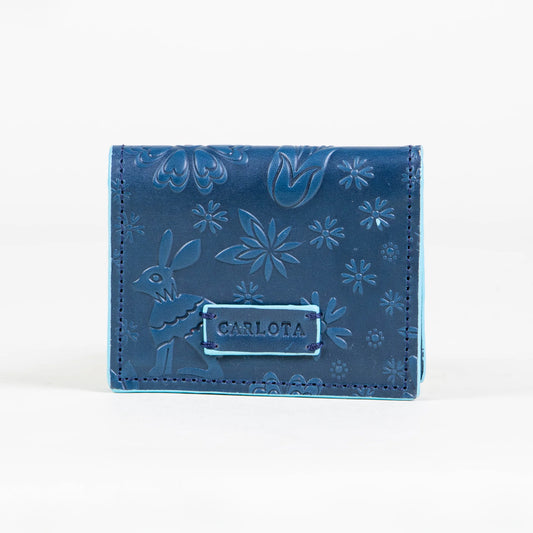 Mini Card holder Liebre blue