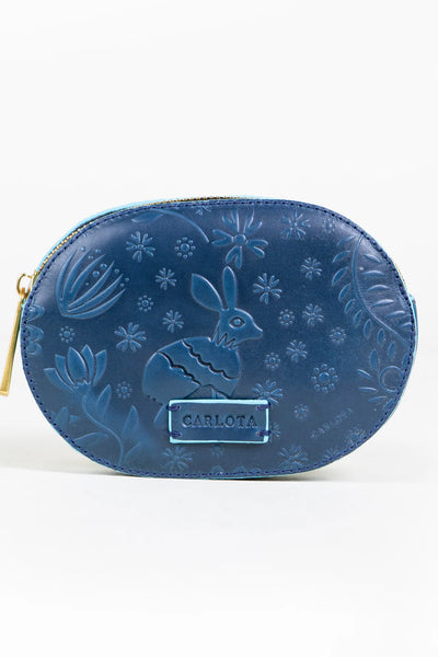 Oval Coin Purse Liebre Blue
