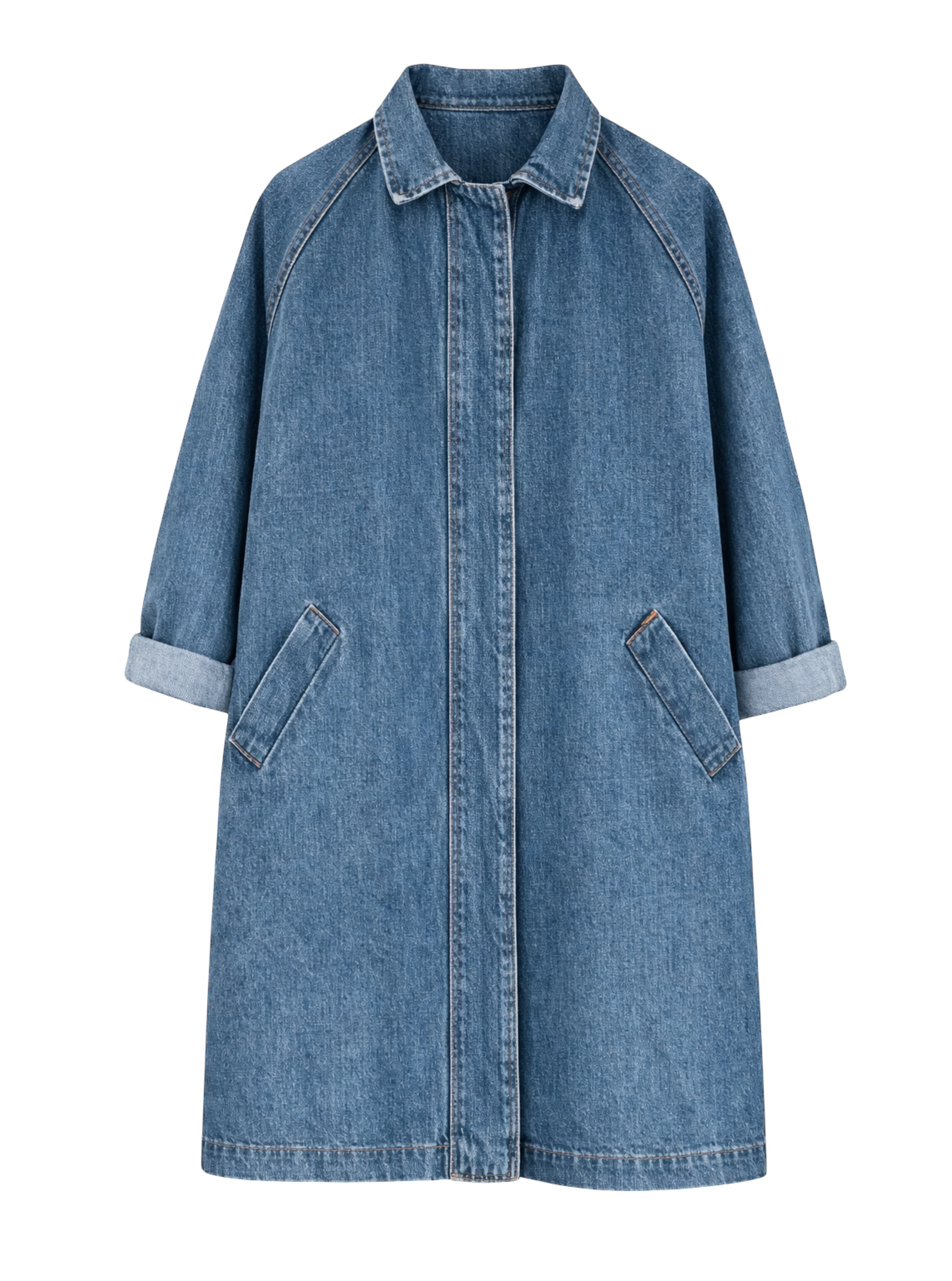 Maxi Coat Olethea Blue Stone