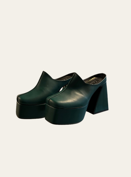 Chunky heels green