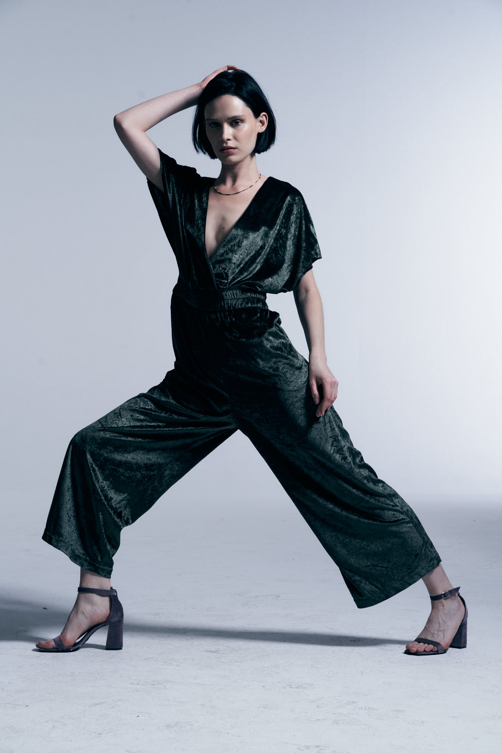 Jumpsuit Aure Velvet Olive