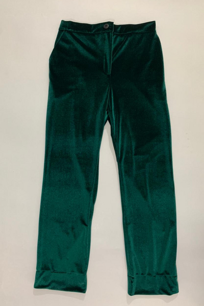 Pant Theodosia Velvet Green
