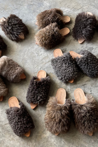 Mule Shoes Borreguito Dark