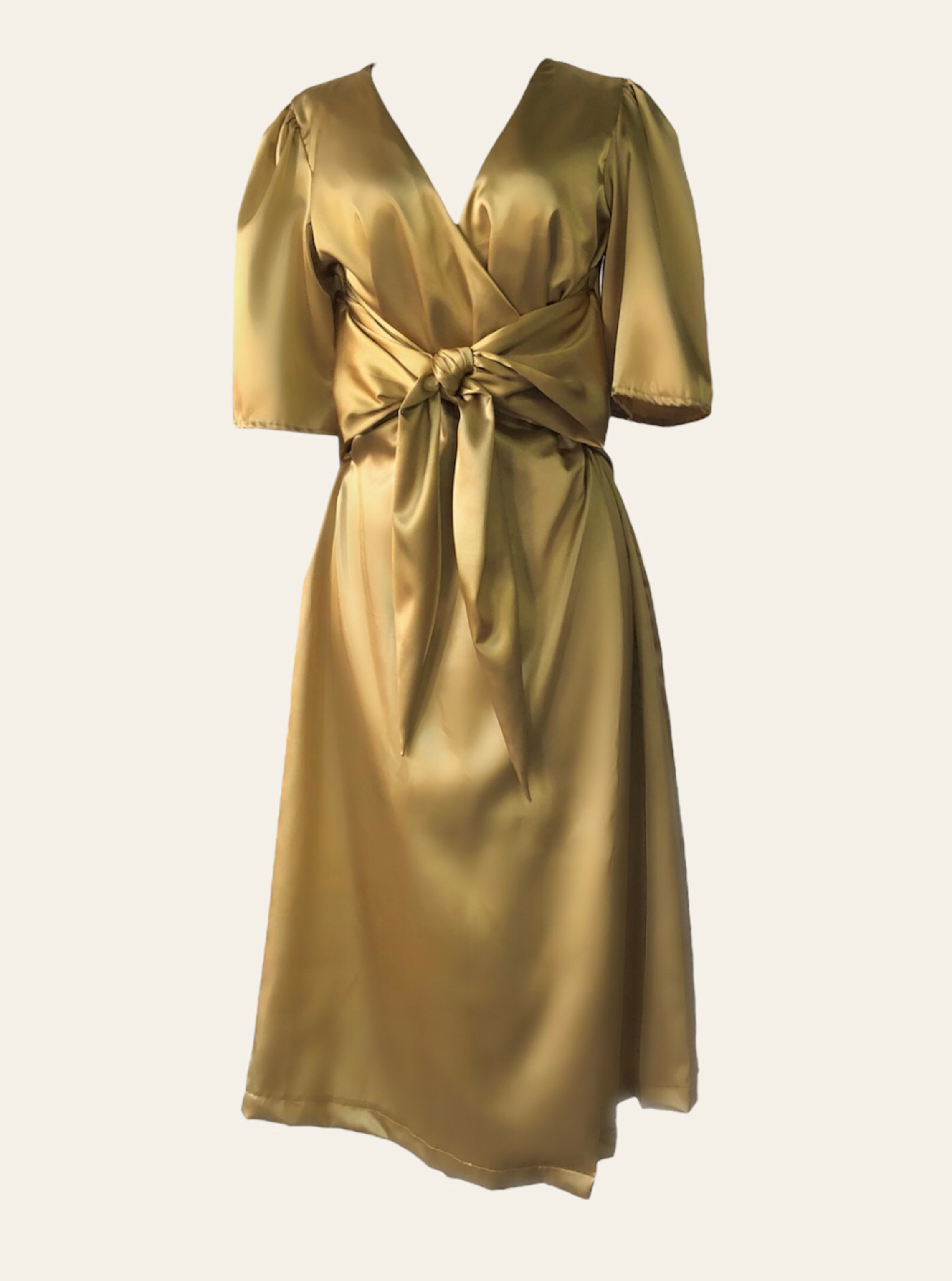 Satin Dress Luana Gold