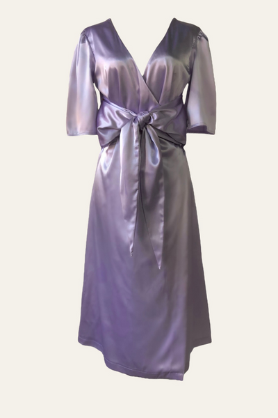 Satin Dress Luana Lilac