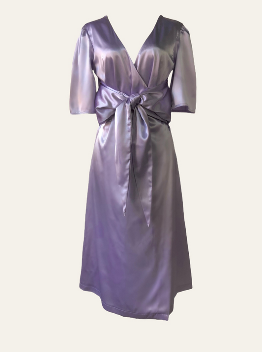 Satin dress Luana lilac