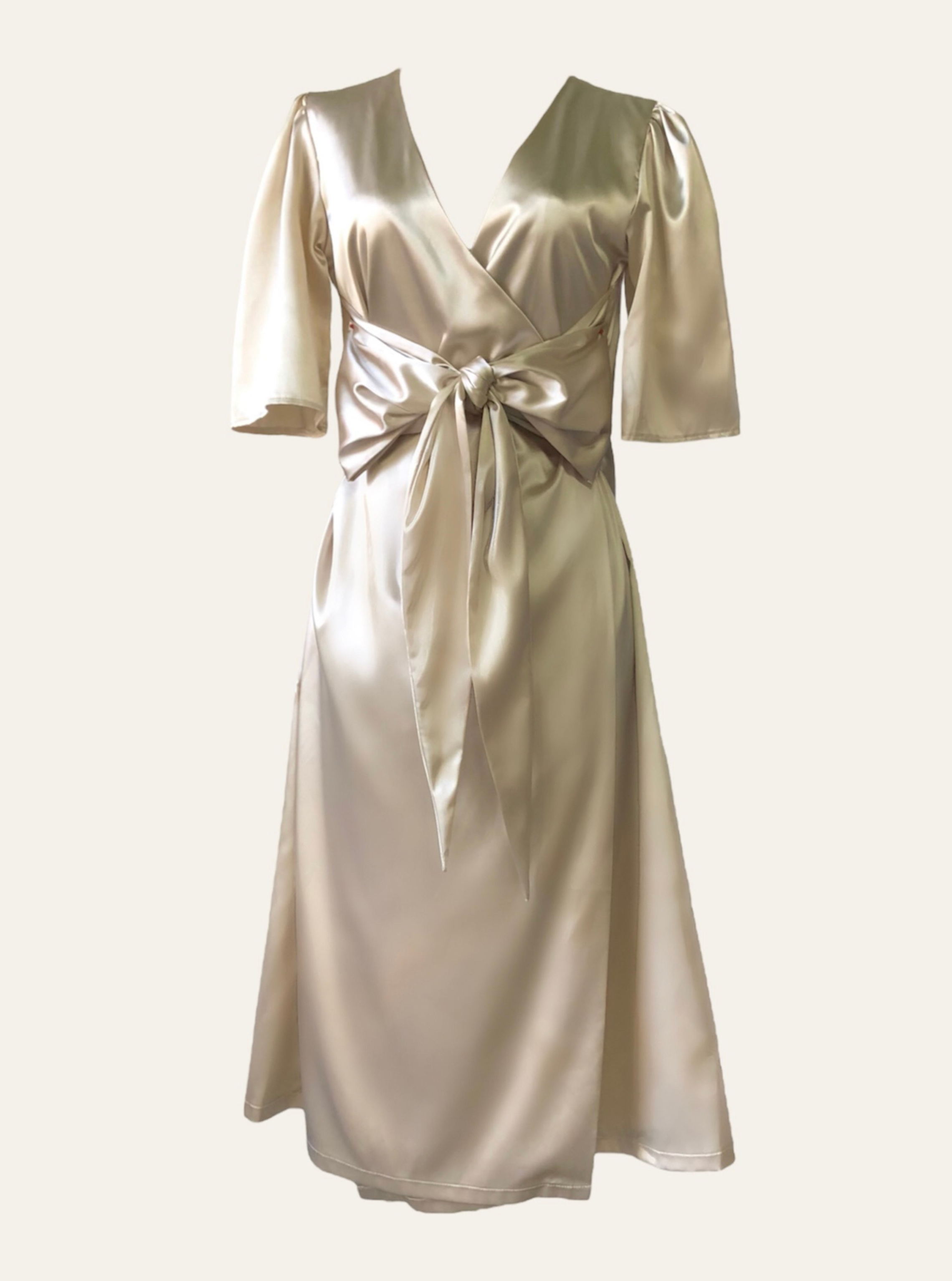 Satin Dress Luana Beige