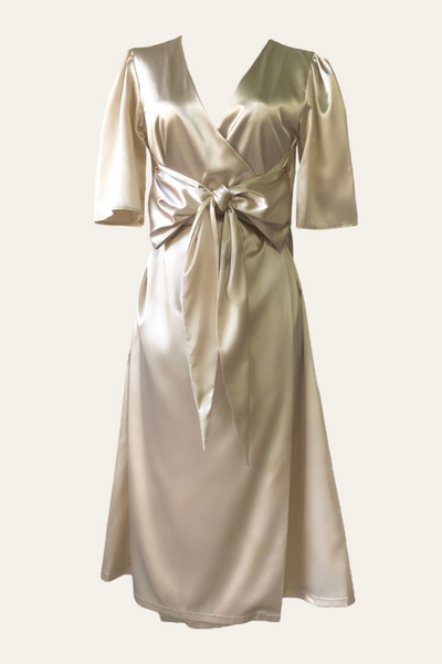 Satin Dress Luana Beige