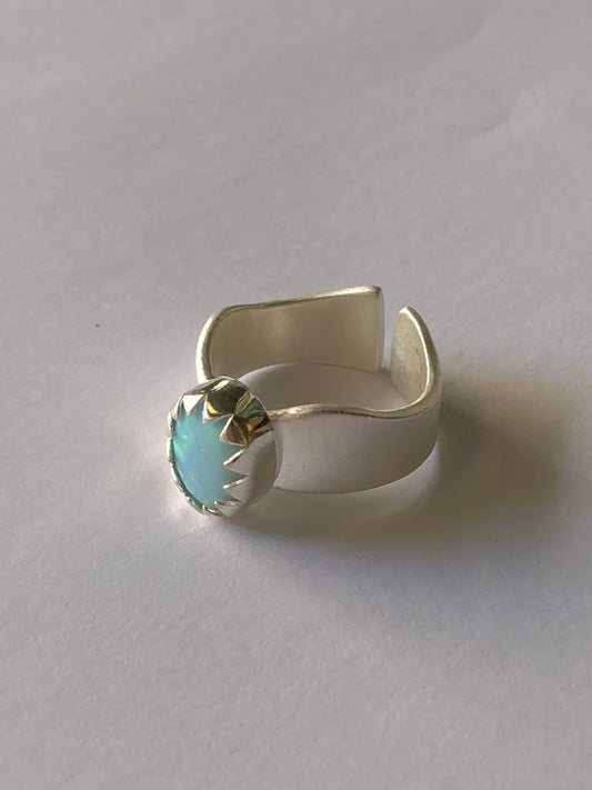 Opal Silver Ring