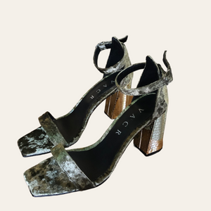 High Heels Velvet Green