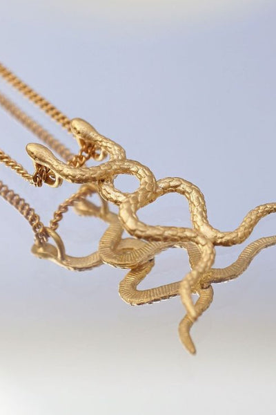 Intertwined Snakes Necklace