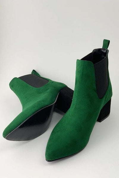 Chelsea Boots Green Suede