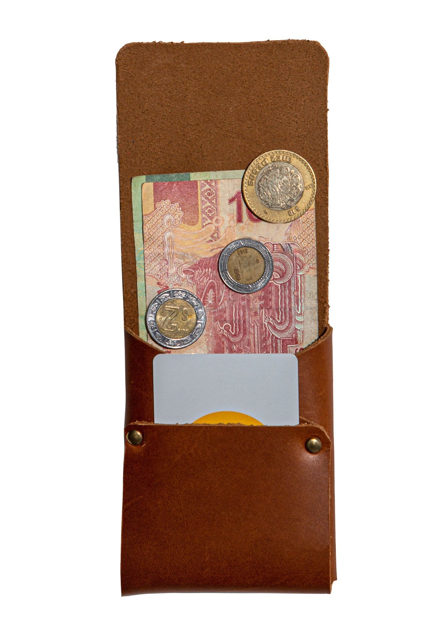 Upright wallet  brown